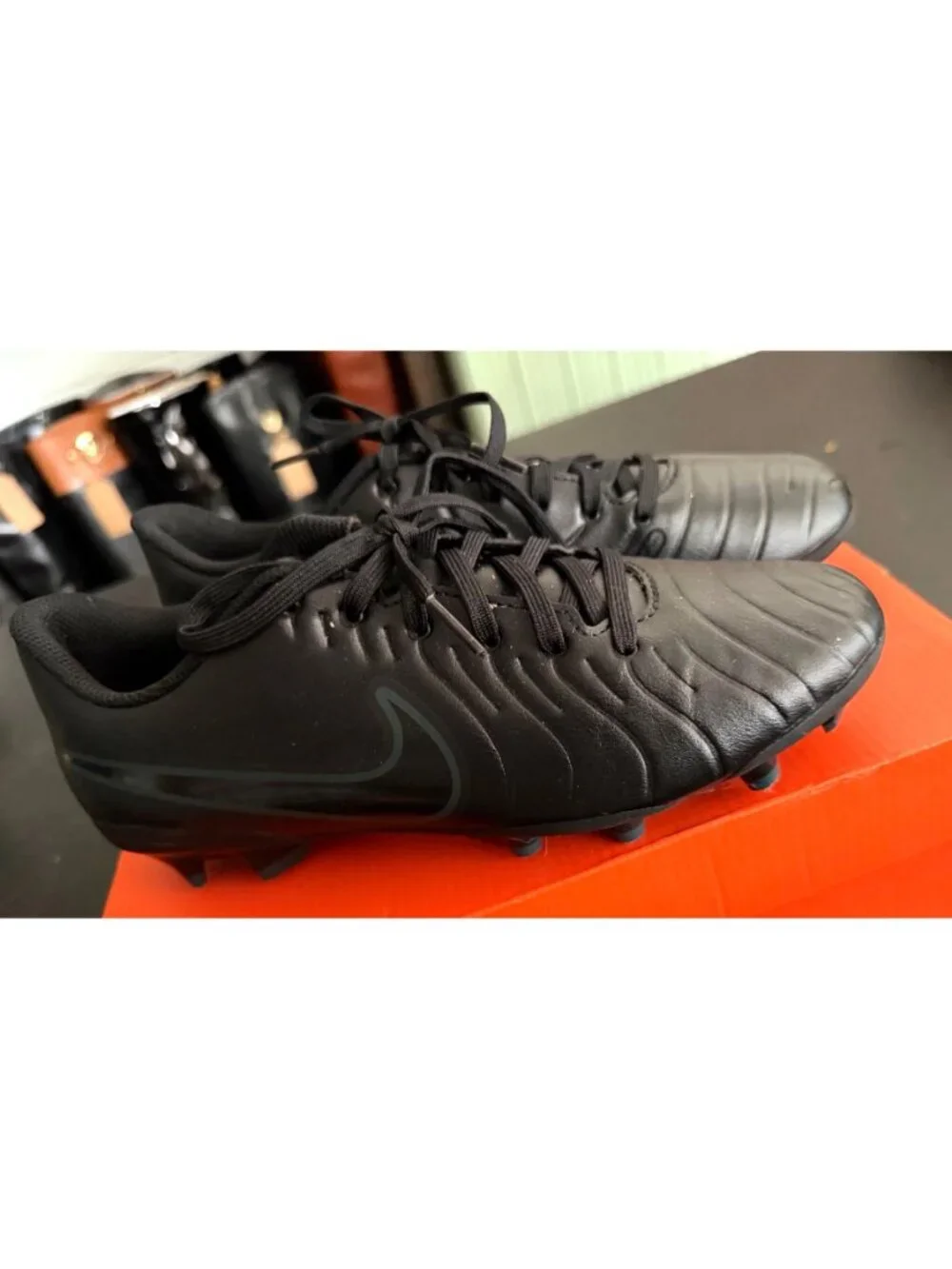 Nike Tiempo Legend 9 Soccer Cleats Black Size‎ 6.5 US FG Firm Ground With Box